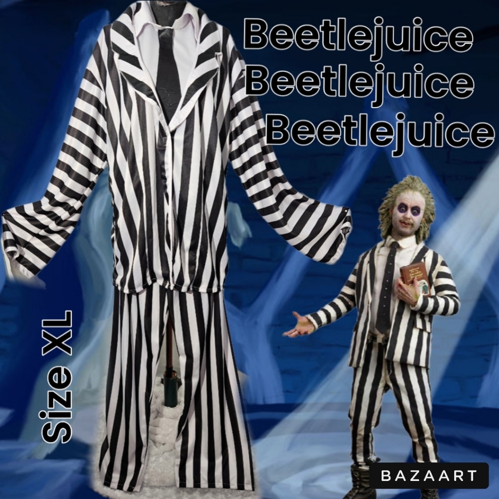 Rubie's Black and White Striped Costume